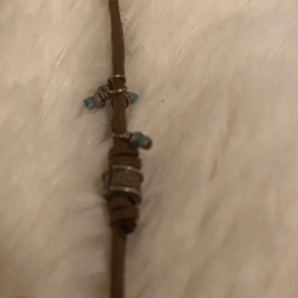 Peyote Bird Silver and Turquoise Necklace - Picture 3 of 8